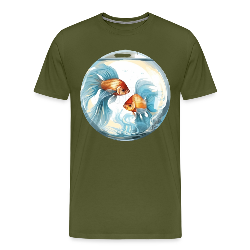 Men's Mythical Pisces Premium T-Shirt - olive green