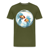 Thumbnail for Men's Mythical Pisces Premium T-Shirt - olive green