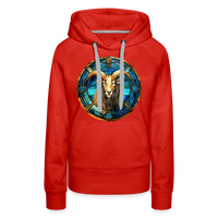 Thumbnail for Women’s Mosaic Capricorn Premium Hoodie - red