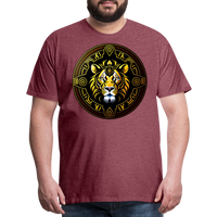 Thumbnail for Men's Mythical Leo Premium T-Shirt - heather burgundy