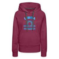 Thumbnail for Women's Power Words Libra Premium Hoodie - burgundy