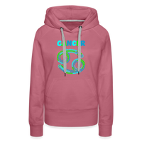 Thumbnail for Women's Power Words Cancer Premium Hoodie - mauve