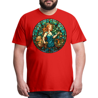 Thumbnail for Men's Mosaic Virgo Premium T-Shirt - red