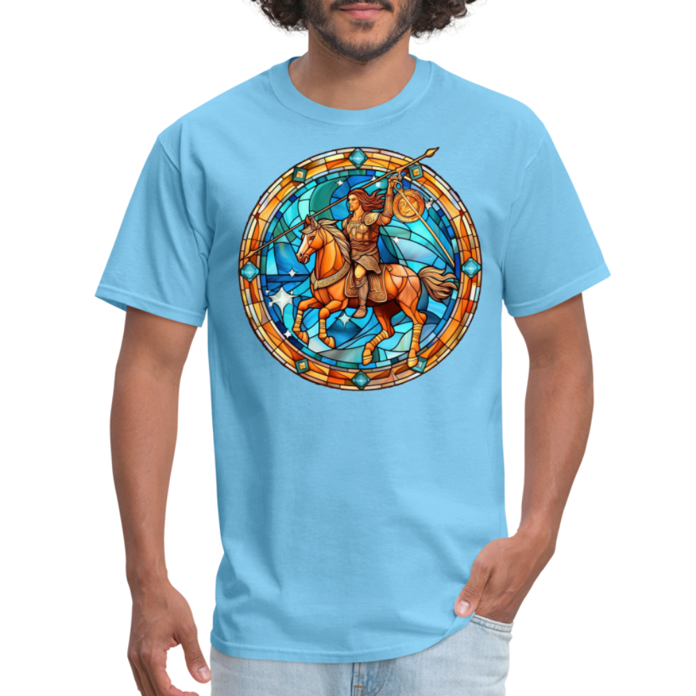 Men's Mosaic Sagittarius Classic T-Shirt - aquatic blue