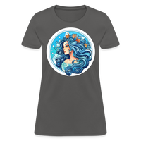 Thumbnail for Women's Symbol Aquarius T-Shirt - charcoal