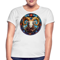 Thumbnail for Women's Mosaic Aries Relaxed Fit T-Shirt - white