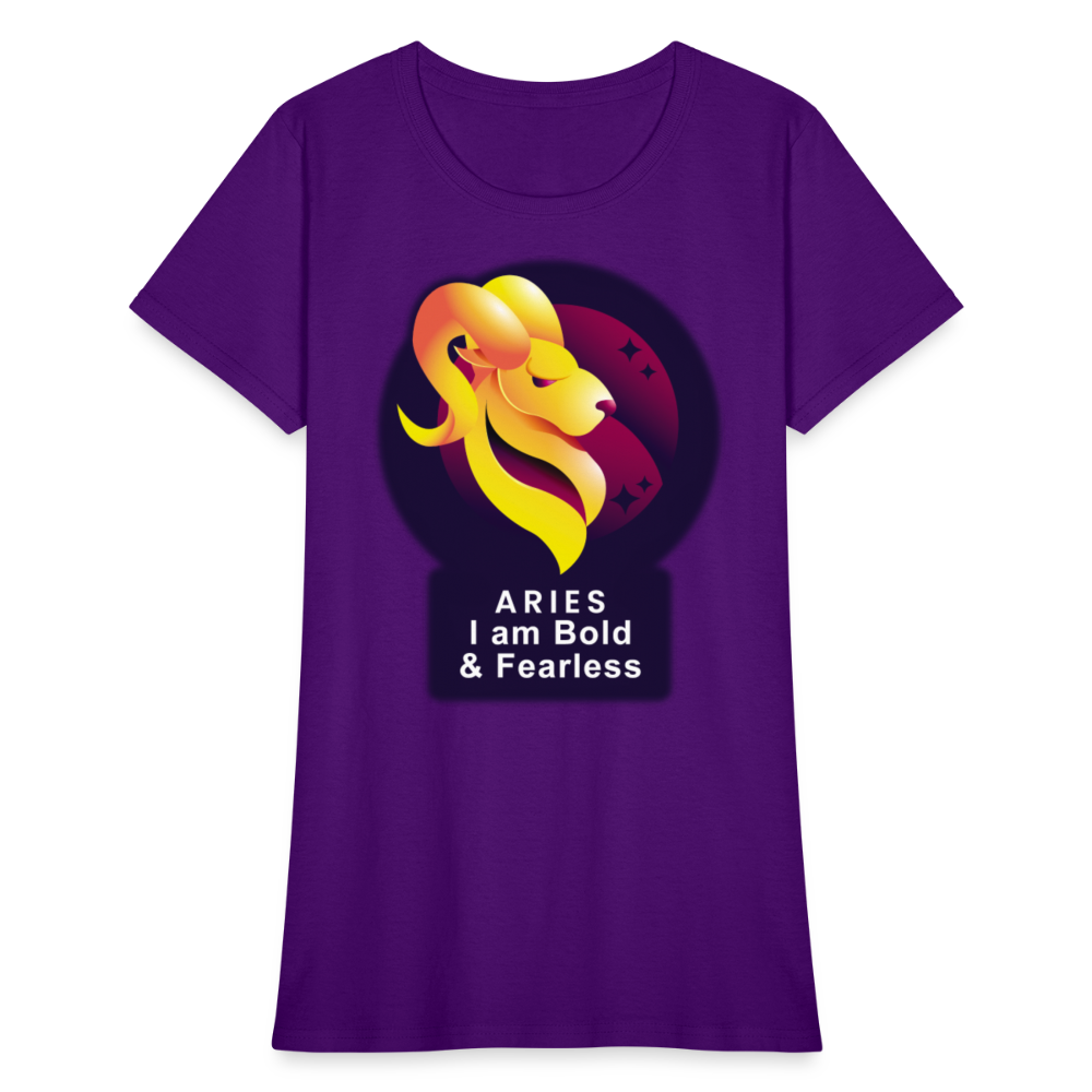 Women's Glow Aries T-Shirt - purple