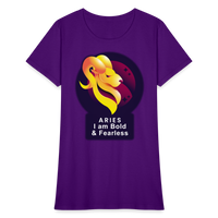 Thumbnail for Women's Glow Aries T-Shirt - purple