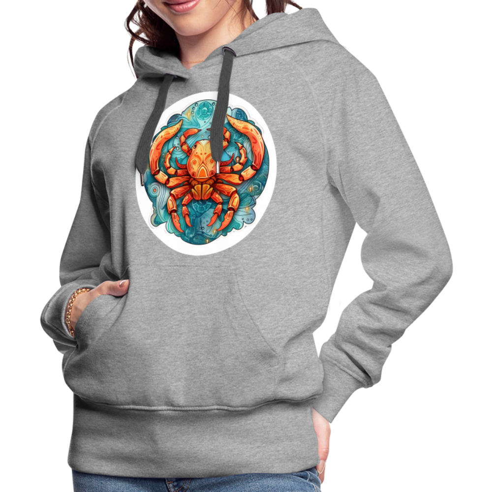 Women’s Symbol Cancer Premium Hoodie - heather grey