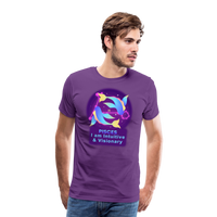 Thumbnail for Men's Neon Pisces Premium T-Shirt - purple