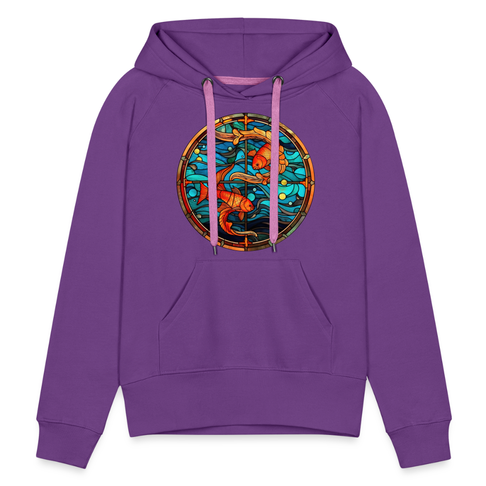 Women’s Mosaic Pisces Premium Hoodie - purple 