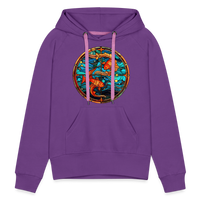 Thumbnail for Women’s Mosaic Pisces Premium Hoodie - purple 