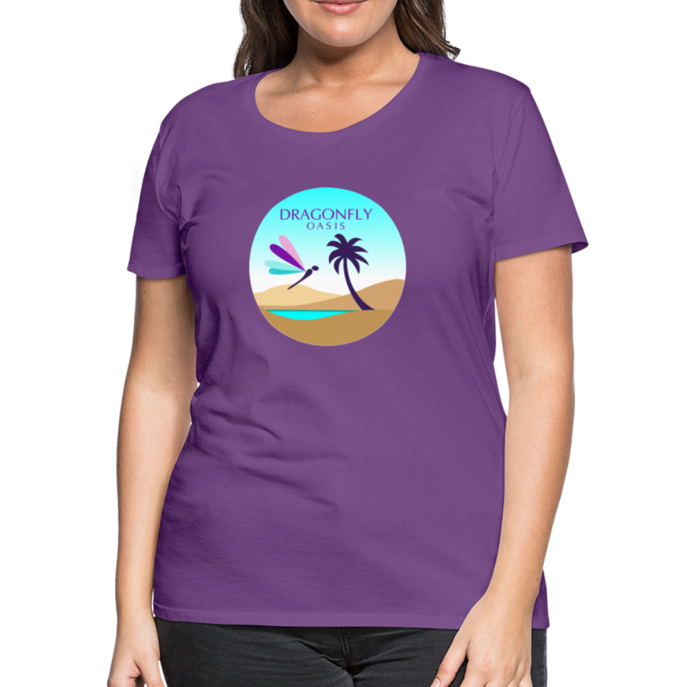 Women's Dragonfly Oasis V.2 Premium T-Shirt - purple