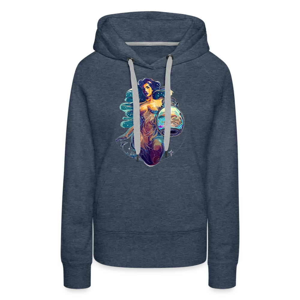 Women’s Mythical Aquarius Premium Hoodie - heather denim