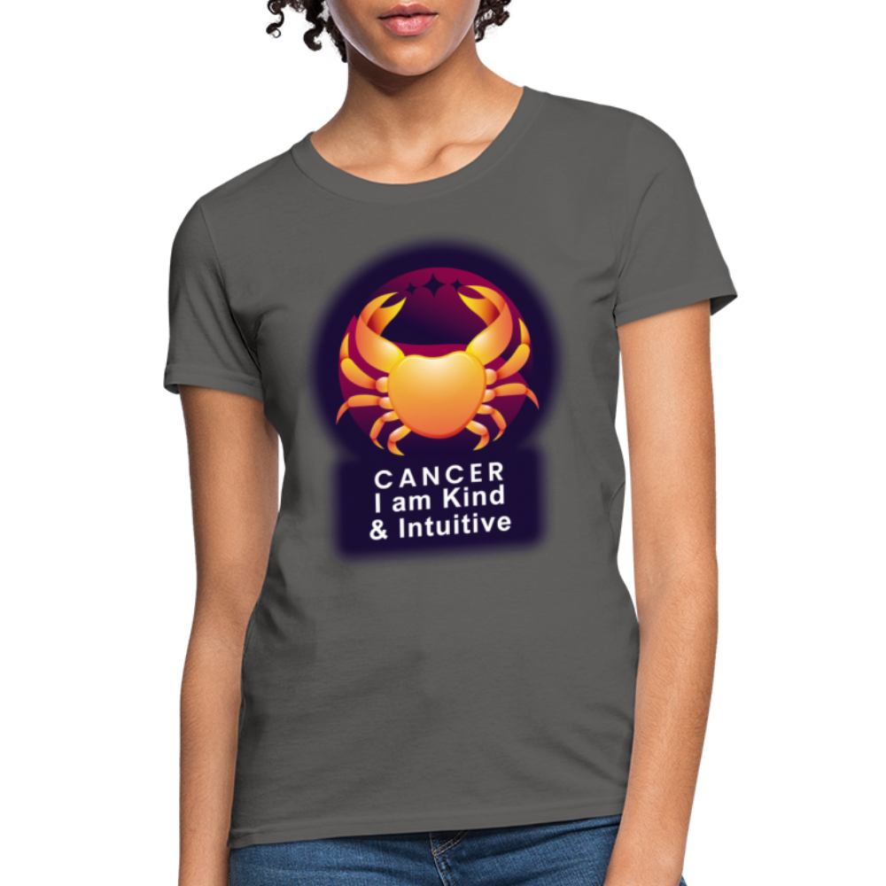 Women's Glow Cancer T-Shirt - charcoal