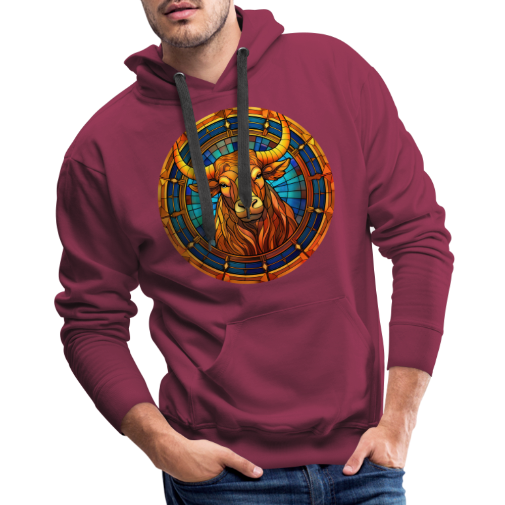 Men’s Mosaic Taurus Premium Hoodie - burgundy