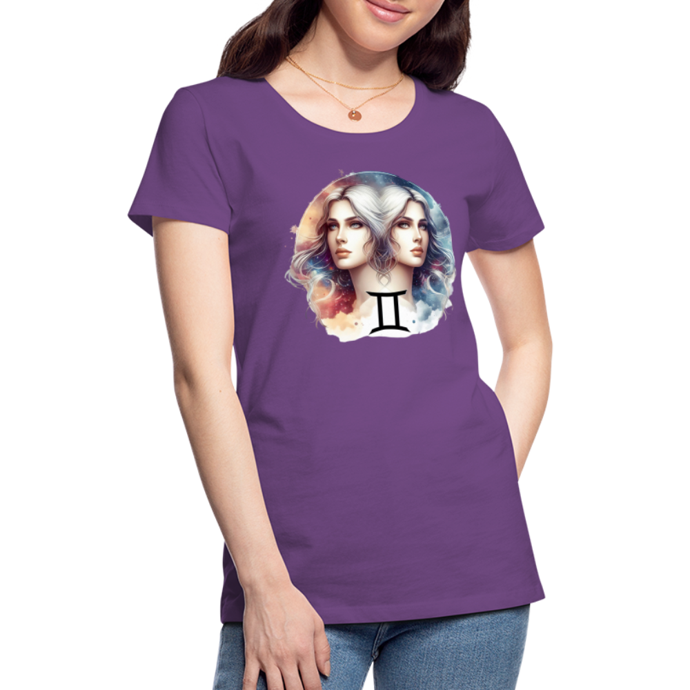 Women’s Mythical Gemini Premium T-Shirt - purple