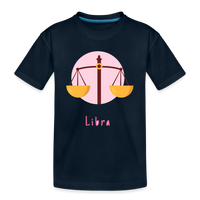 Thumbnail for Kid’s Astro Toon Libra Premium Organic T-Shirt - deep navy