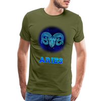 Thumbnail for Men's Aries Premium T-Shirt - olive green