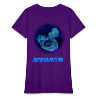 Thumbnail for Women's Stellar Aquarius T-Shirt - purple