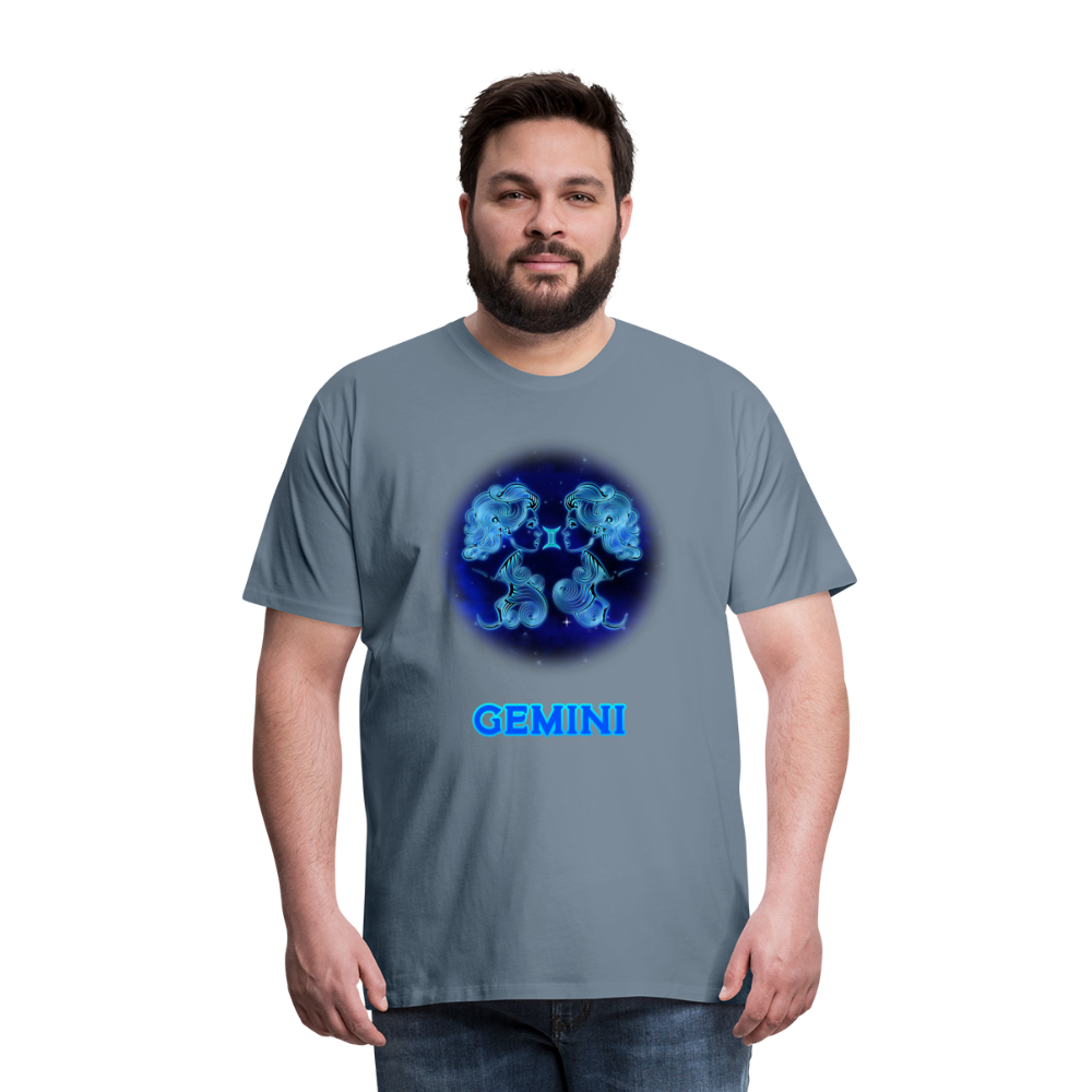 Men's Gemini Premium T-Shirt - steel blue