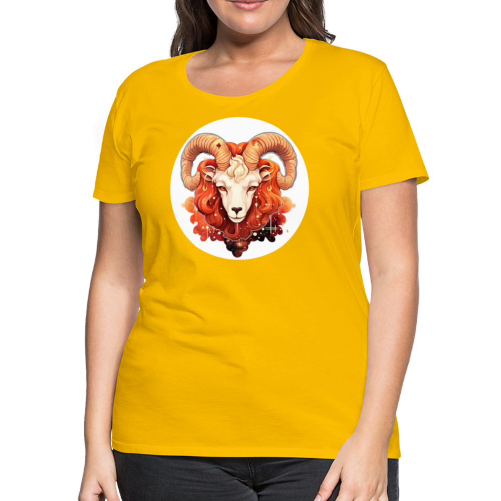 Women’s Symbol Aries Premium T-Shirt - sun yellow