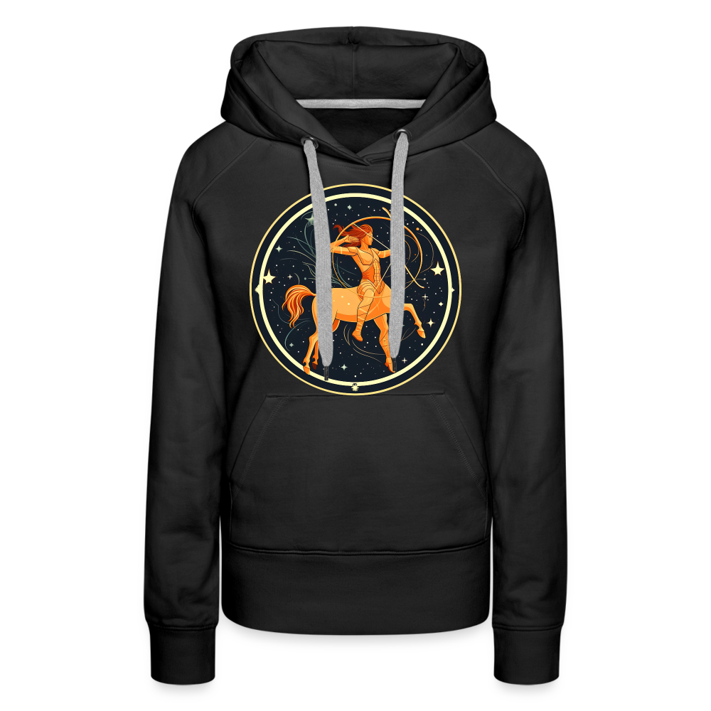 Women’s Mystic Sagittarius Premium Hoodie - black