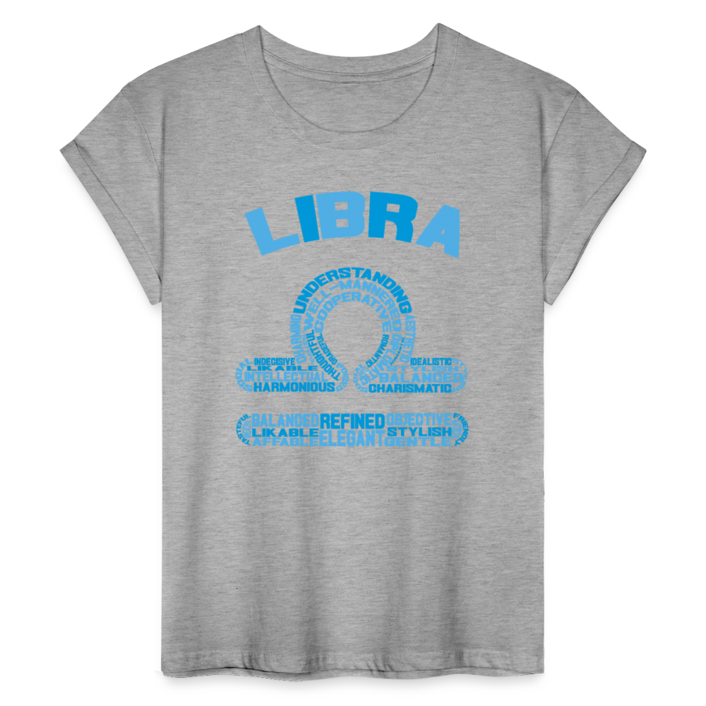 Women's Power Words Libra Relaxed Fit T-Shirt - heather gray