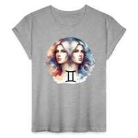 Thumbnail for Women's Mythical Gemini Relaxed Fit T-Shirt - heather gray