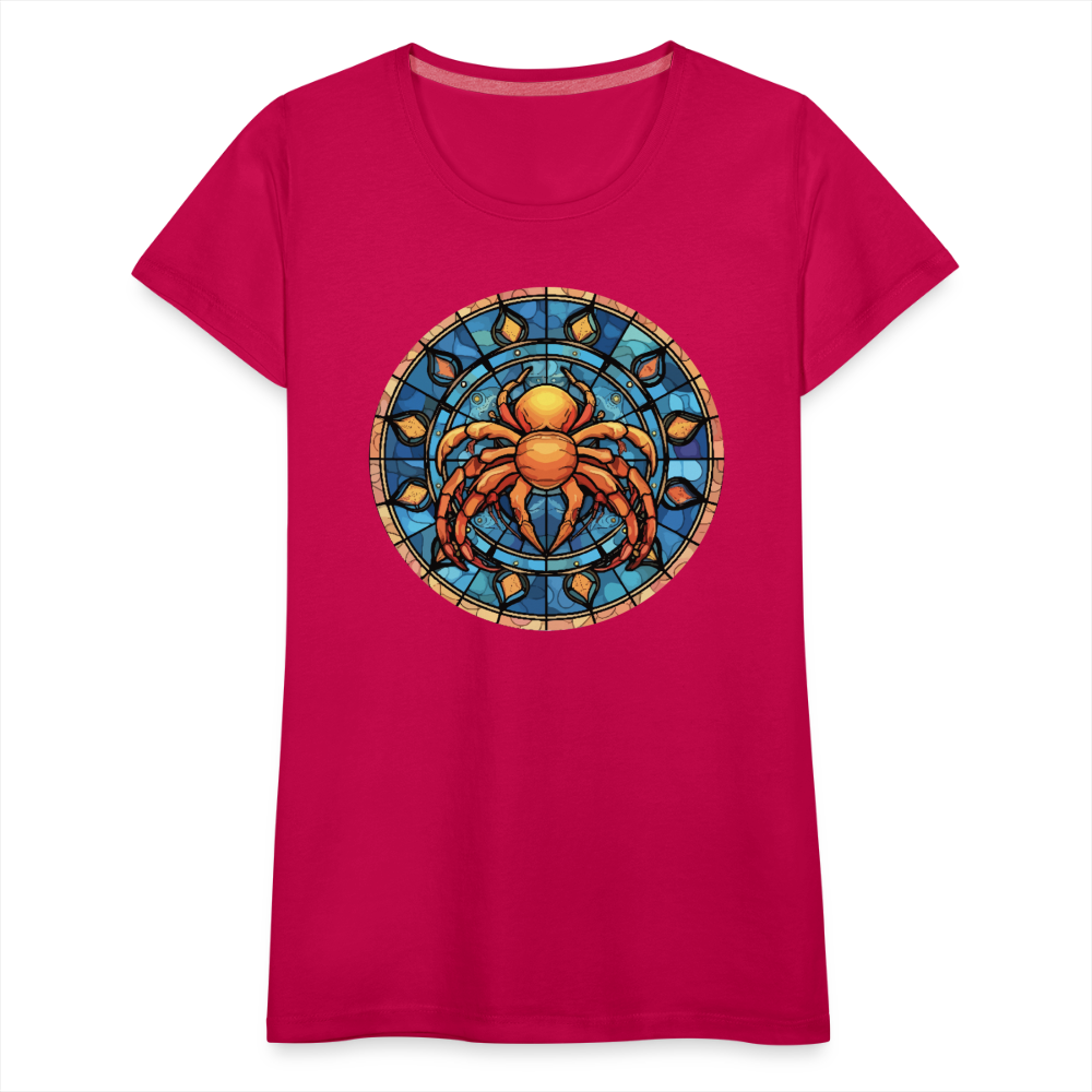 Women’s Mosaic Cancer Premium T-Shirt - dark pink