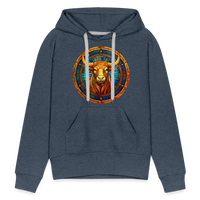 Thumbnail for Women’s Mosaic Taurus Premium Hoodie - heather denim