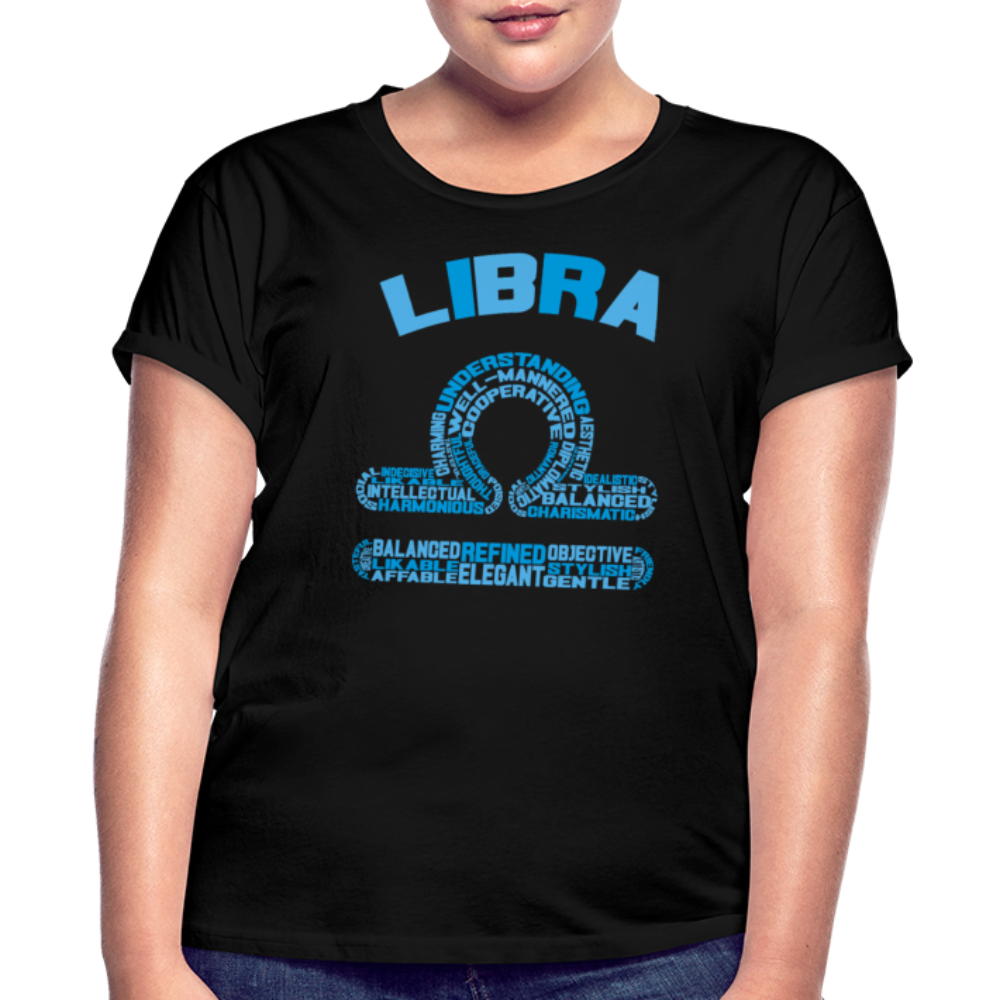 Women's Power Words Libra Relaxed Fit T-Shirt - black