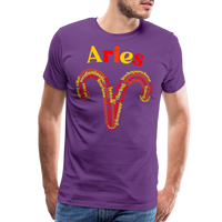 Thumbnail for Men's Power Words Aries Premium T-Shirt - purple