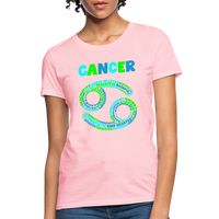 Thumbnail for Women's Power Words Cancer T-Shirt - pink