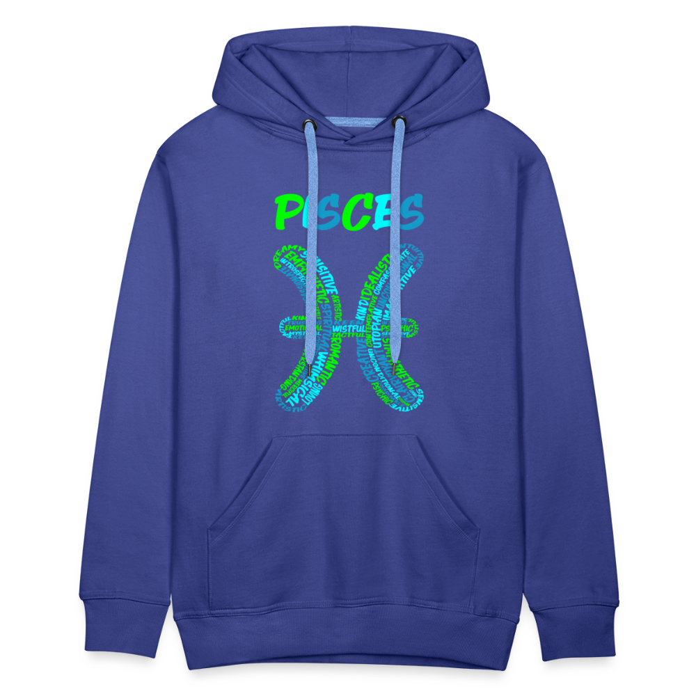 Men's Power Words Pisces Premium Hoodie - royal blue