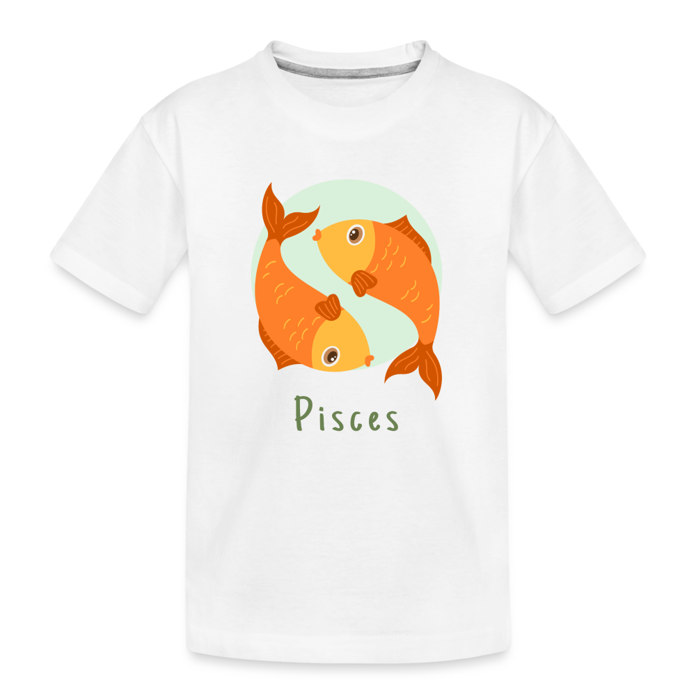 Kid’s Astro Toon Pisces Premium Organic T-Shirt - white