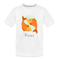 Thumbnail for Kid’s Astro Toon Pisces Premium Organic T-Shirt - white