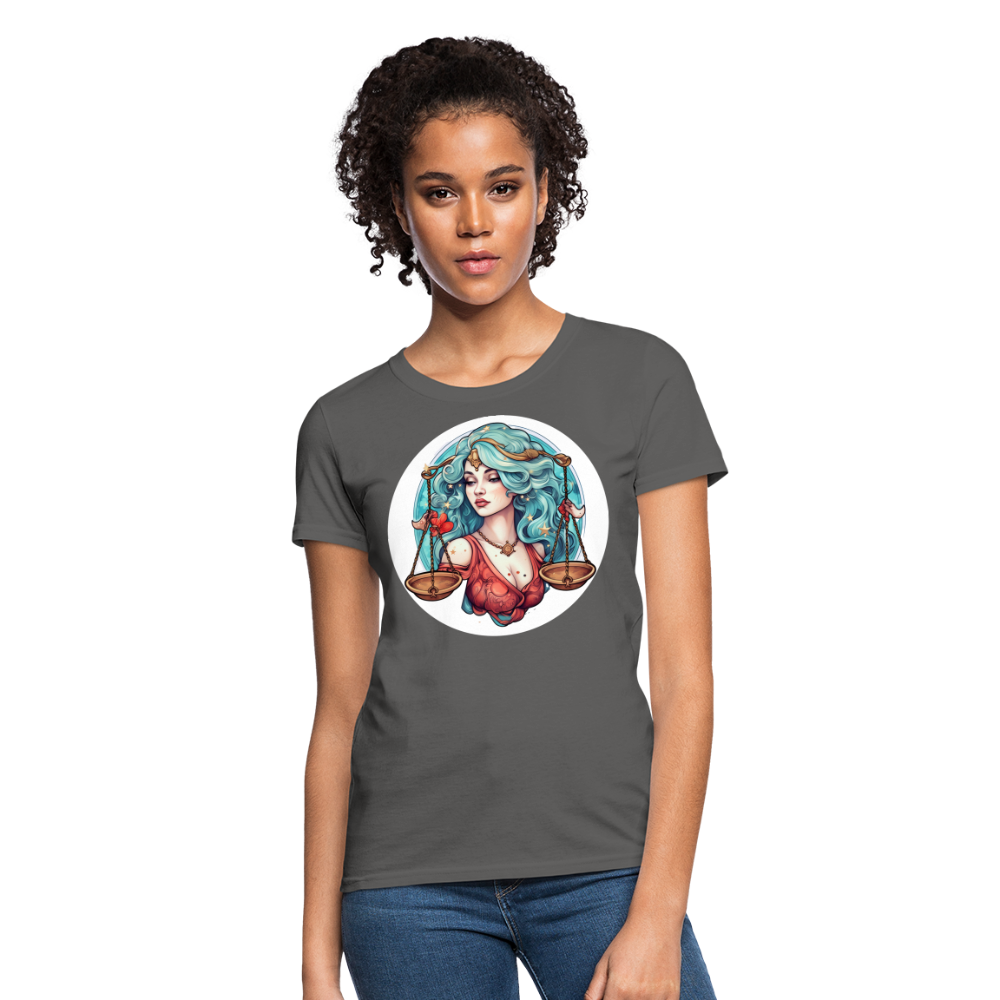 Women's Symbol Libra T-Shirt - charcoal