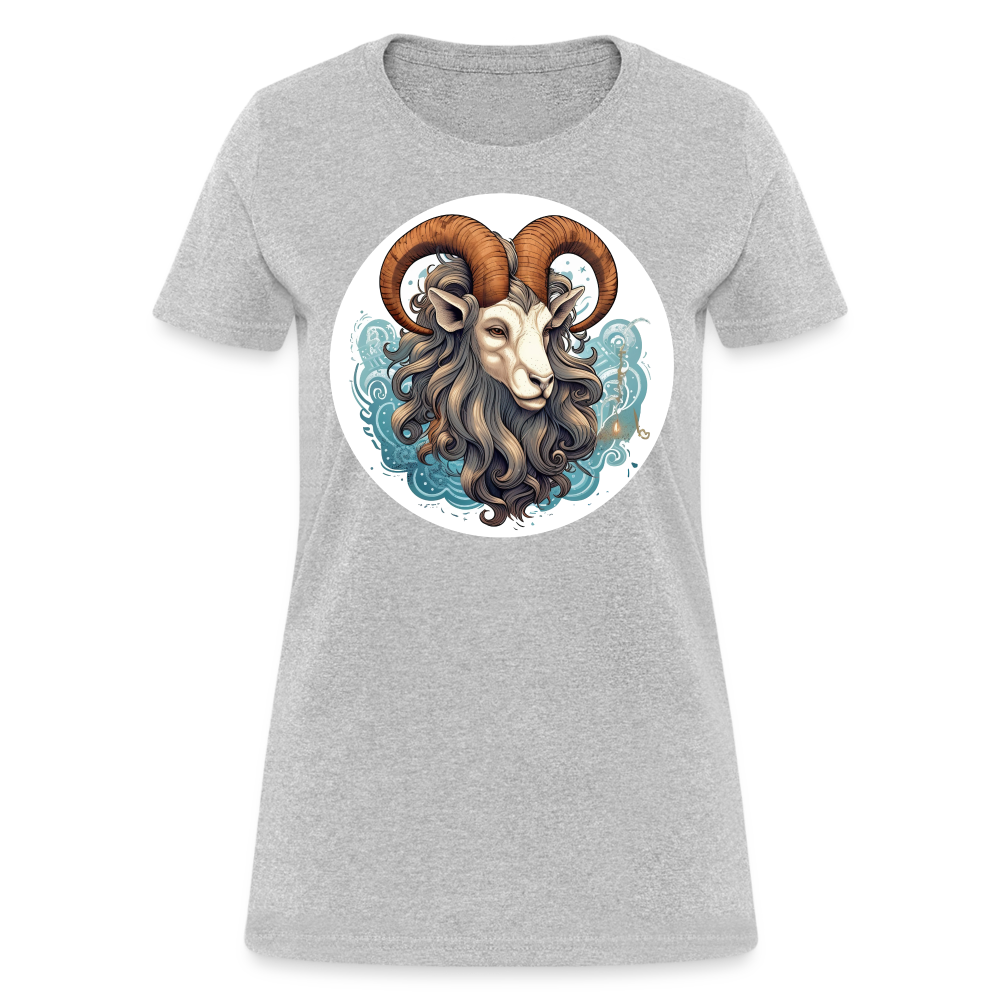 Women's Symbol Capricorn T-Shirt - heather gray