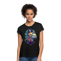 Thumbnail for Women's Mythical Aquarius Relaxed Fit T-Shirt - black