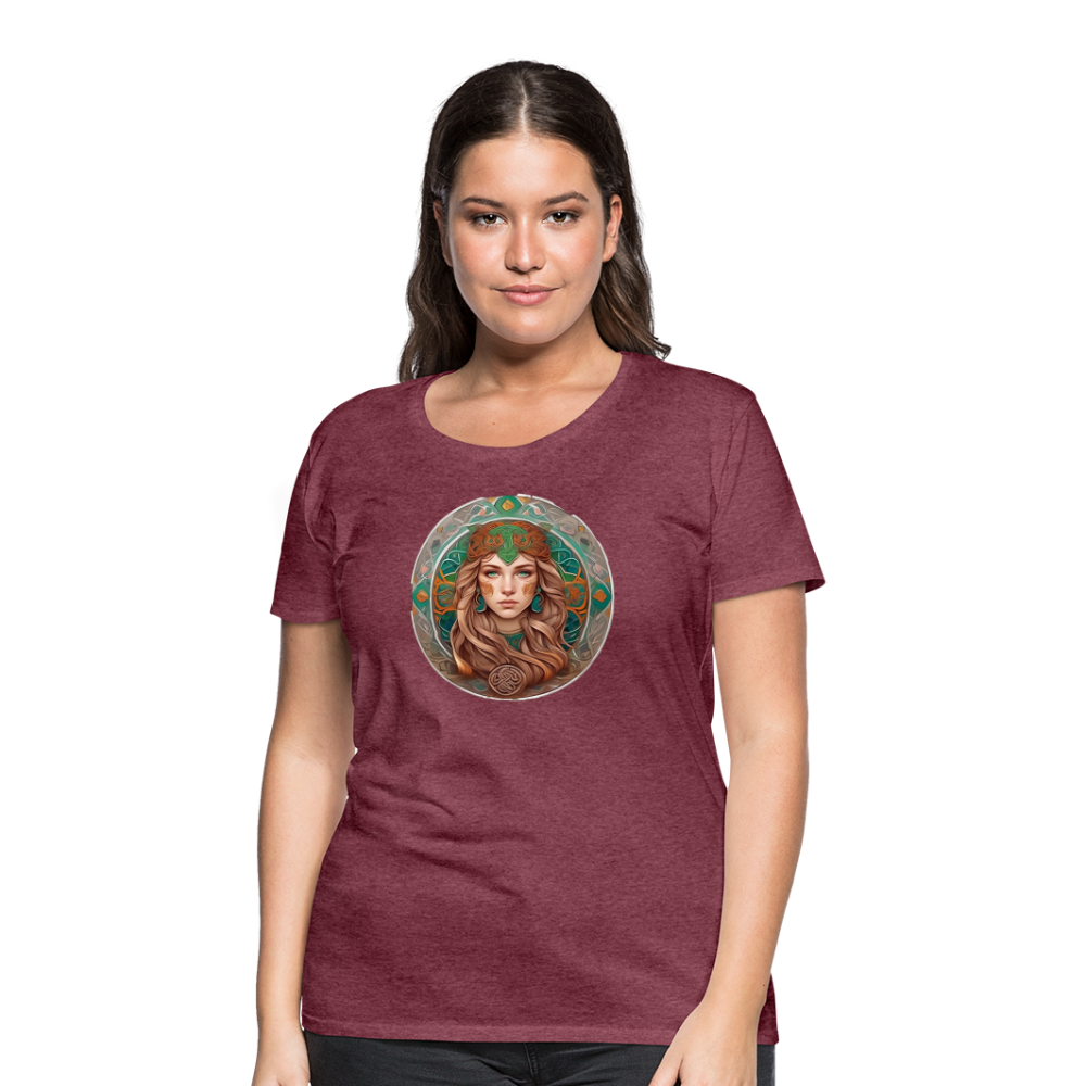 Women’s Mythical Virgo Premium T-Shirt - heather burgundy