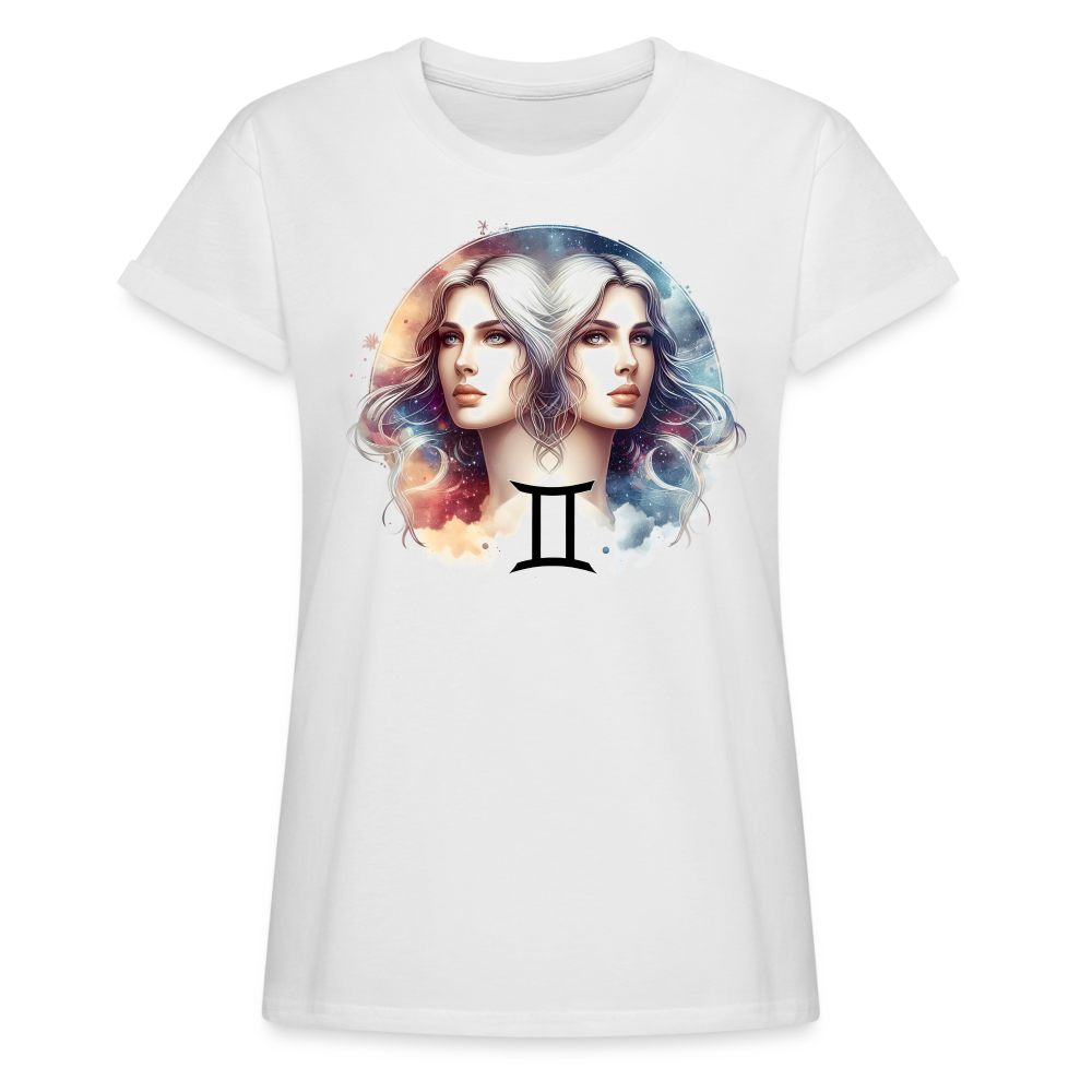 Women's Mythical Gemini Relaxed Fit T-Shirt - white