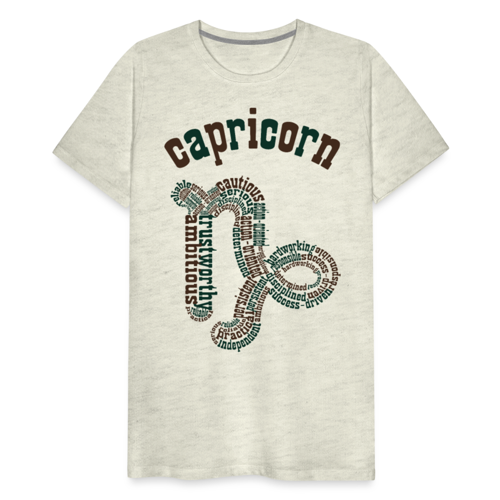 Men's Power Words Capricorn Premium T-Shirt - heather oatmeal