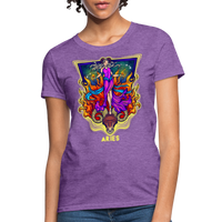 Thumbnail for Women's Cosmic Aries Design T-Shirt - purple heather