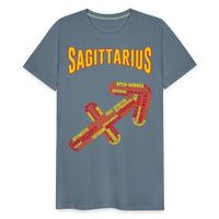 Thumbnail for Men's Power Words Sagittarius Premium T-Shirt - steel blue