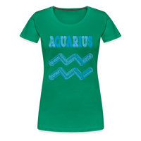 Thumbnail for Women's Power Words Aquarius Premium T-Shirt - kelly green