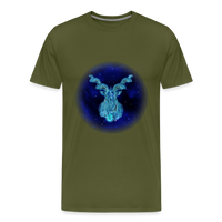 Thumbnail for Men's Stellar Capricorn Premium T-Shirt - olive green