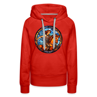 Thumbnail for Women’s Mosaic Sagittarius Premium Hoodie - red