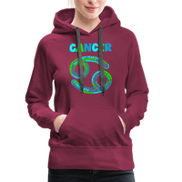 Thumbnail for Women's Power Words Cancer Premium Hoodie - burgundy