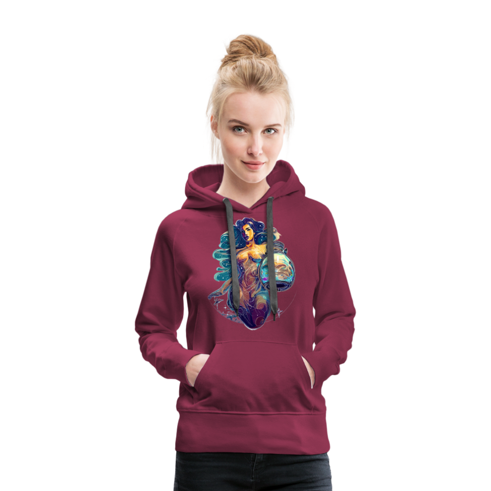 Women’s Mythical Aquarius Premium Hoodie - burgundy